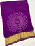 Arresting Purple Pure Bandhni Zari Pallu Modal Soft Silk Saree With Blouse