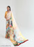 Yellow Satin Digital Print Saree