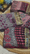 Premium Ajrakh Modal Silk Saree with Traditional Handblock Print