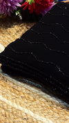 Black Elegant Georgette Saree with Stylish Drape
