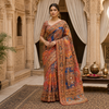 Crab Silk Saree with Ready-Made Blouse | Elegant Party Wear
