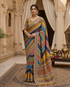 Crab Silk Saree with Ready-Made Blouse | Elegant Party Wear