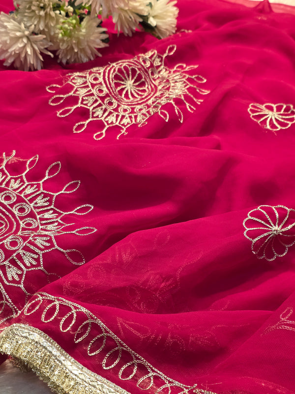 Elegant Soft Chiffon Saree with Designer Blouse