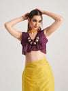 Yellow Mul Mul Cotton Saree With Blouse